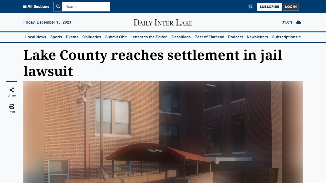 Lake County reaches settlement in jail lawsuit